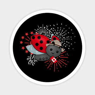 Canada Day Ladybug Magnet